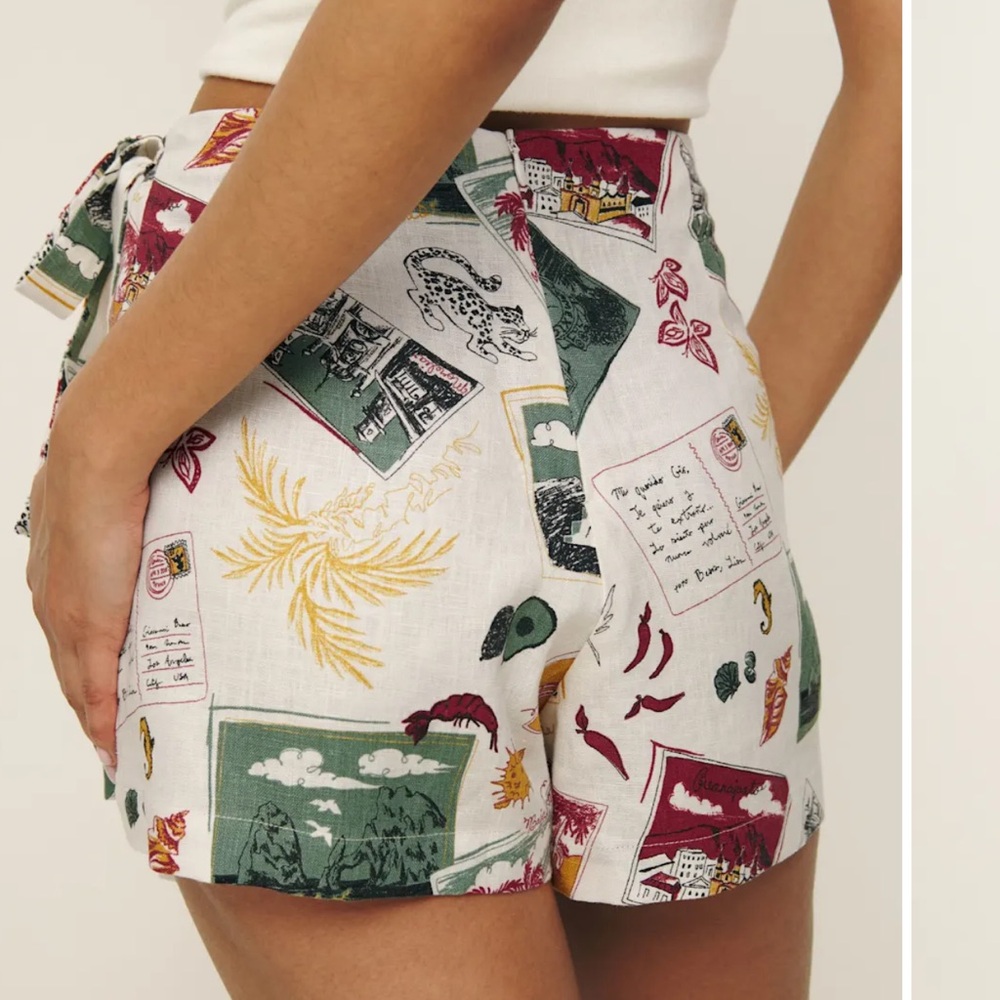 Reformation Eva Linen Skort Ivory - Size 6 - Picture 3 of 11